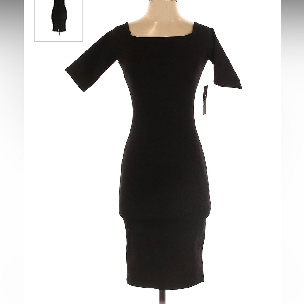 Lulus, black, pencil dress